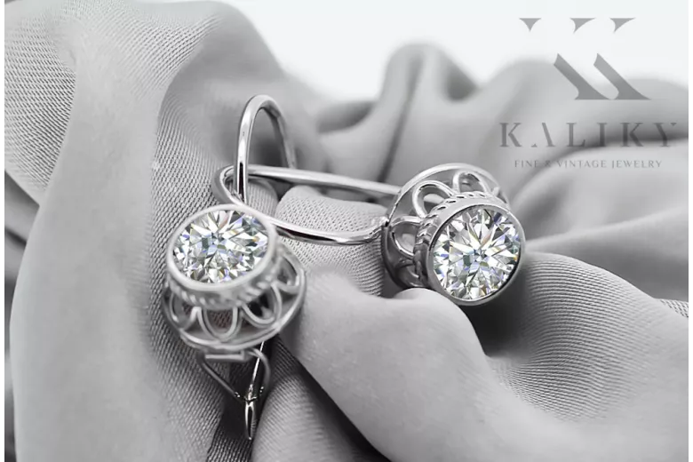 Cercei Vintage Zircon Lira sterlină de argint 925 vec117s